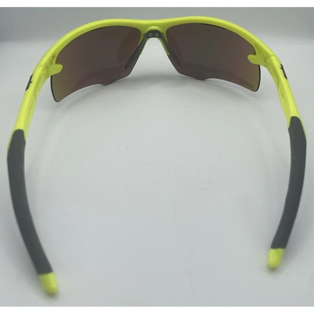 Ironman Sport wrap Sunglasses Neon Green‎ Mirrored Shield Running Cycling